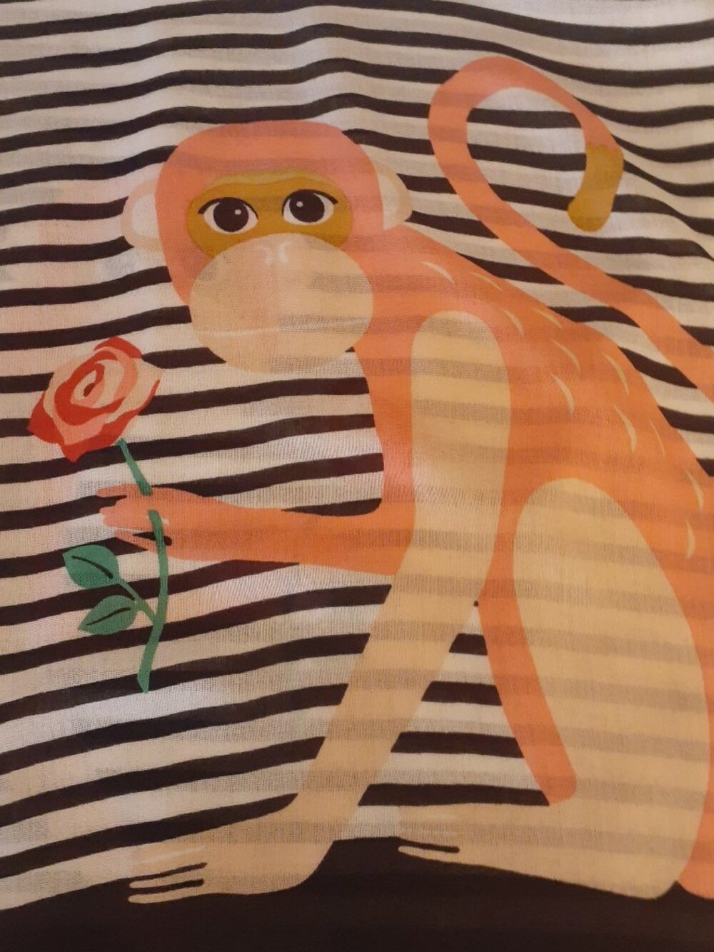 Kate Spade Monkey Rose Scarf - Picture 7 of 12